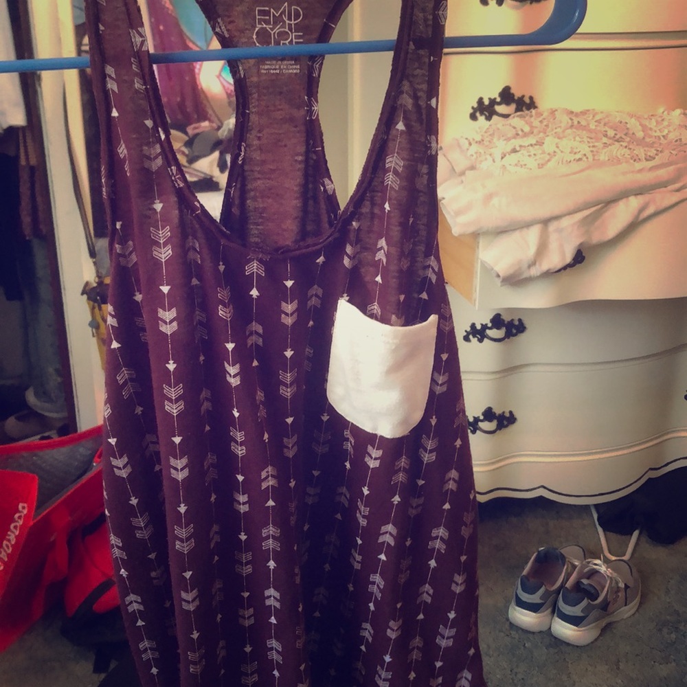 Marron and white tanktop